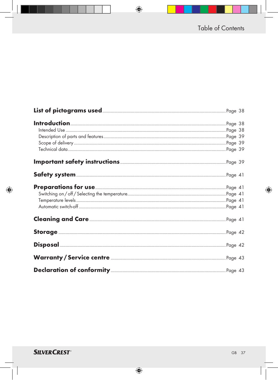 Silvercrest SHK 100 C3 User Manual | Page 36 / 44