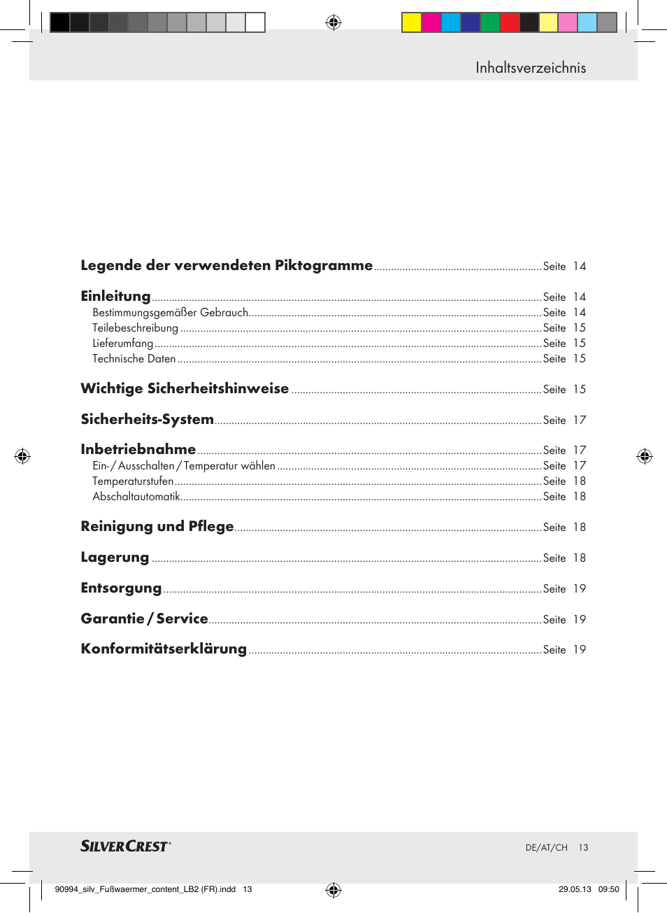 Silvercrest SFW 100 B2 User Manual | Page 13 / 29