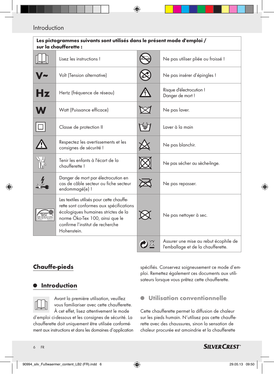 Introduction | Silvercrest SFW 100 B2 User Manual | Page 6 / 29