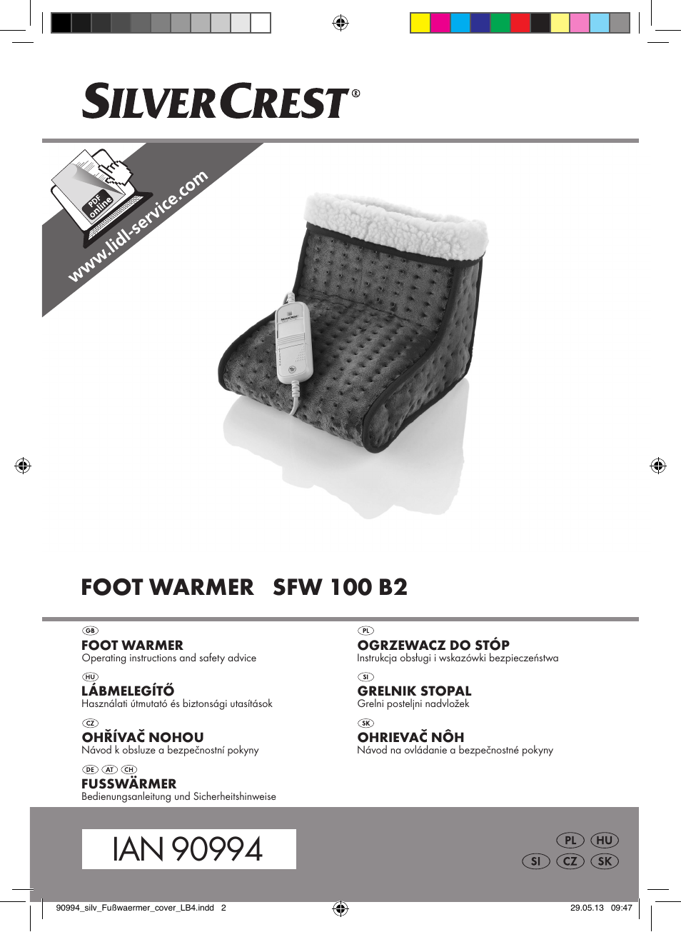 Silvercrest SFW 100 B2 User Manual | 61 pages
