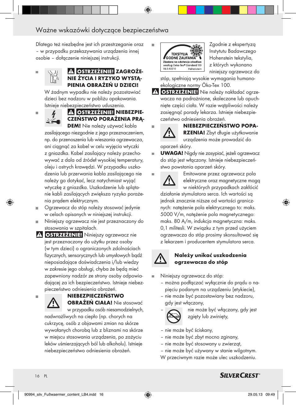 Silvercrest SFW 100 B2 User Manual | Page 16 / 61