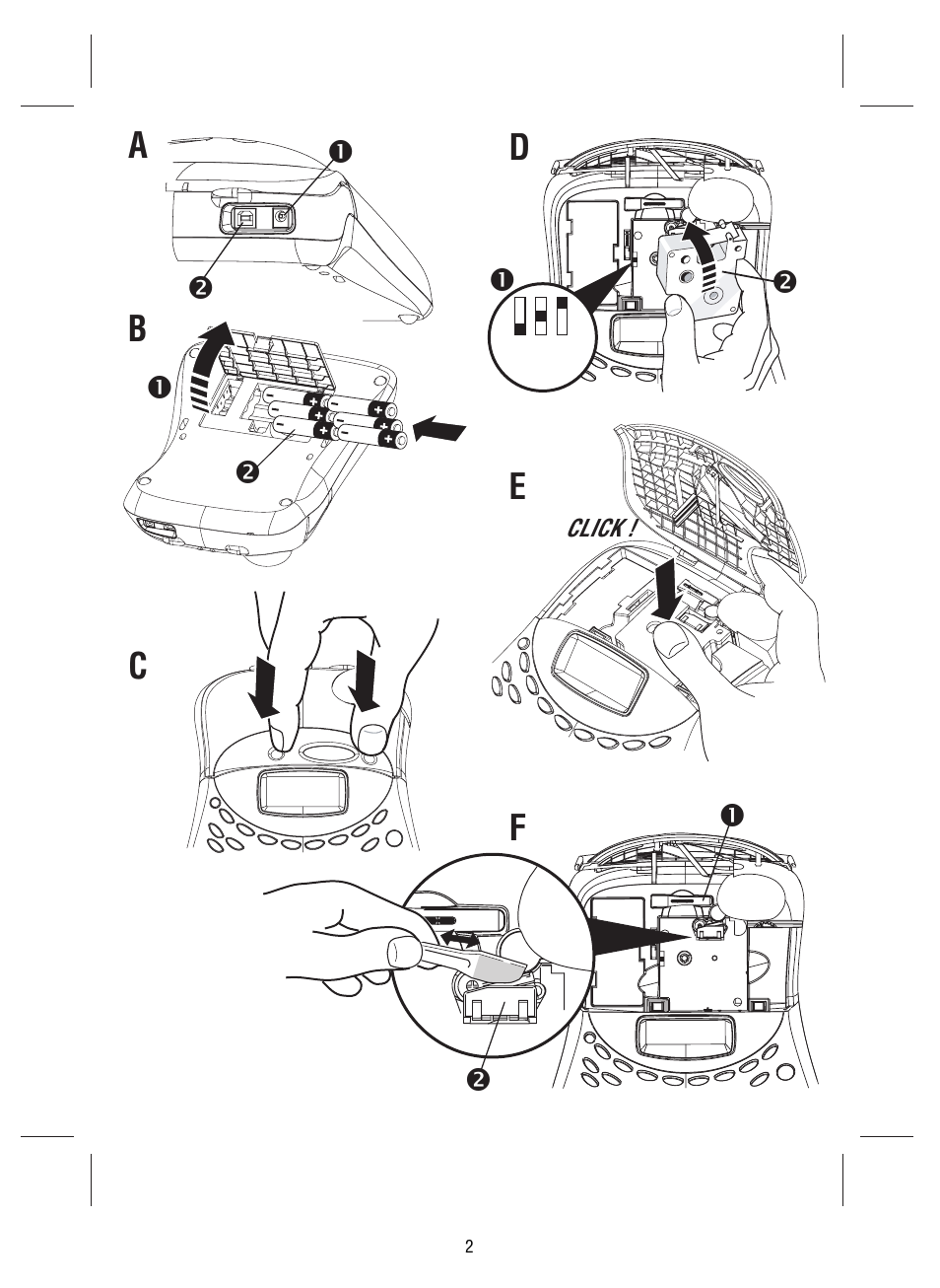 Ad e, Fb c | Dymo 400 User Manual | Page 2 / 13