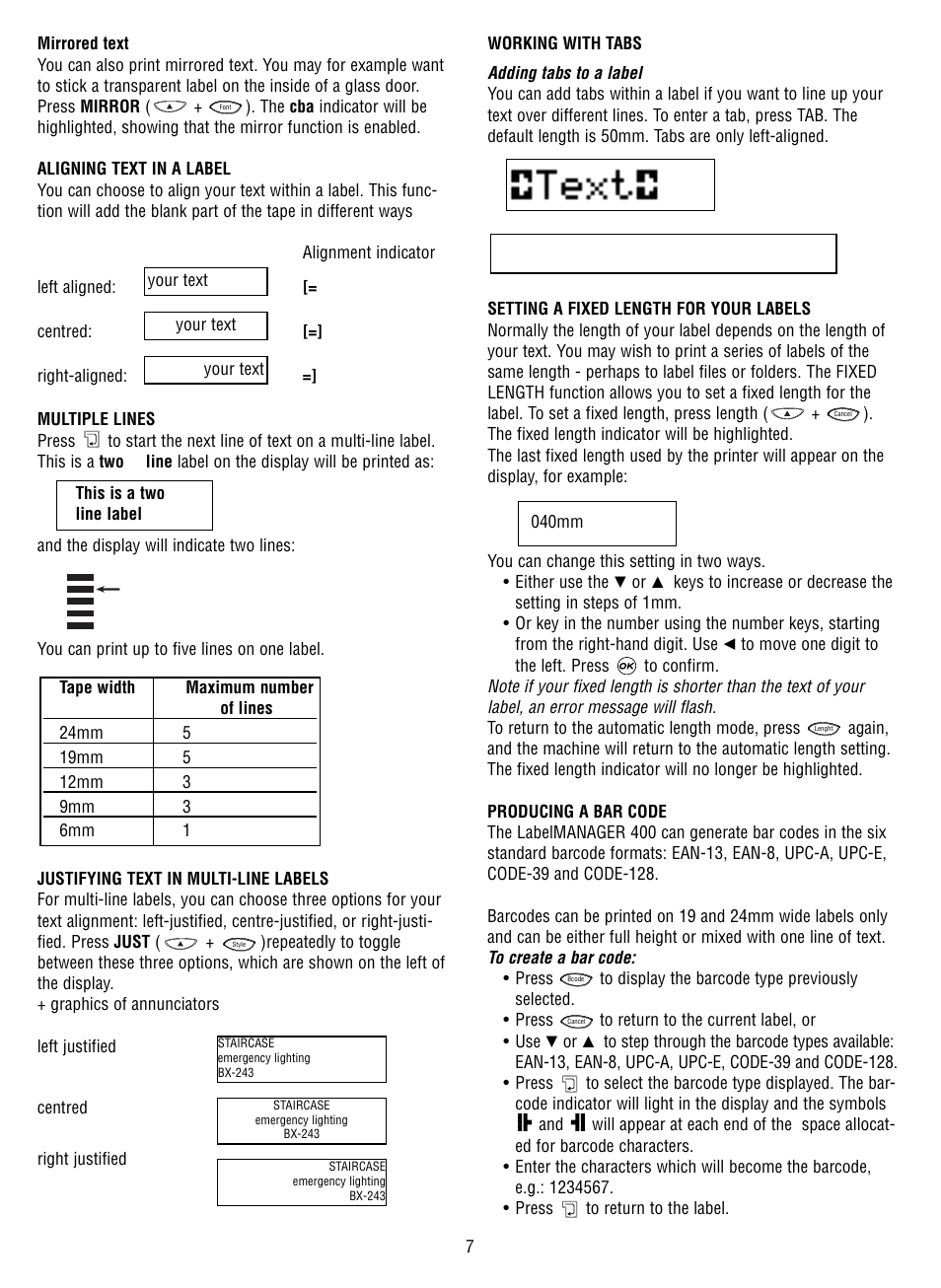 Text | Dymo 400 User Manual | Page 9 / 13