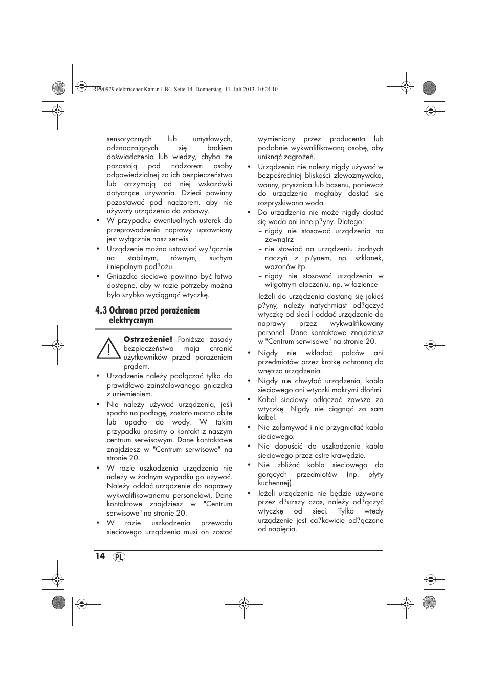 3 ochrona przed porażeniem elektrycznym | Silvercrest SKE 1500 A1 User Manual | Page 16 / 70