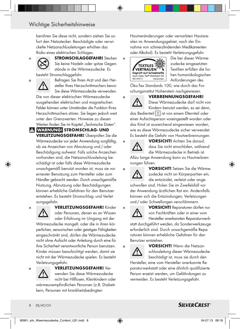 Silvercrest SWD 100 B2 User Manual | Page 8 / 44