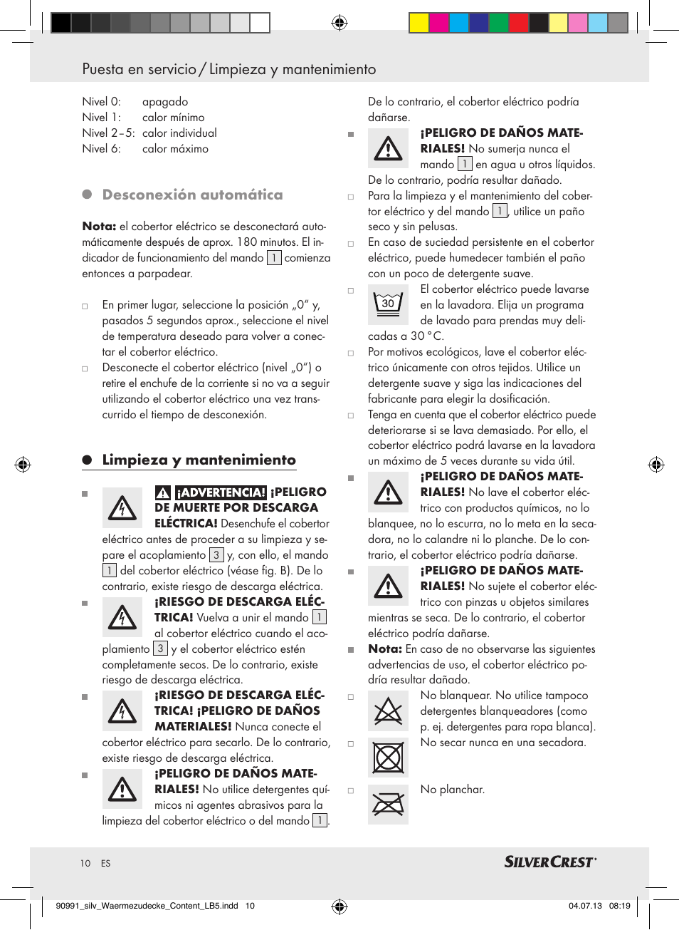 Desconexión automática, Limpieza y mantenimiento | Silvercrest SWD 100 B2 User Manual | Page 10 / 45
