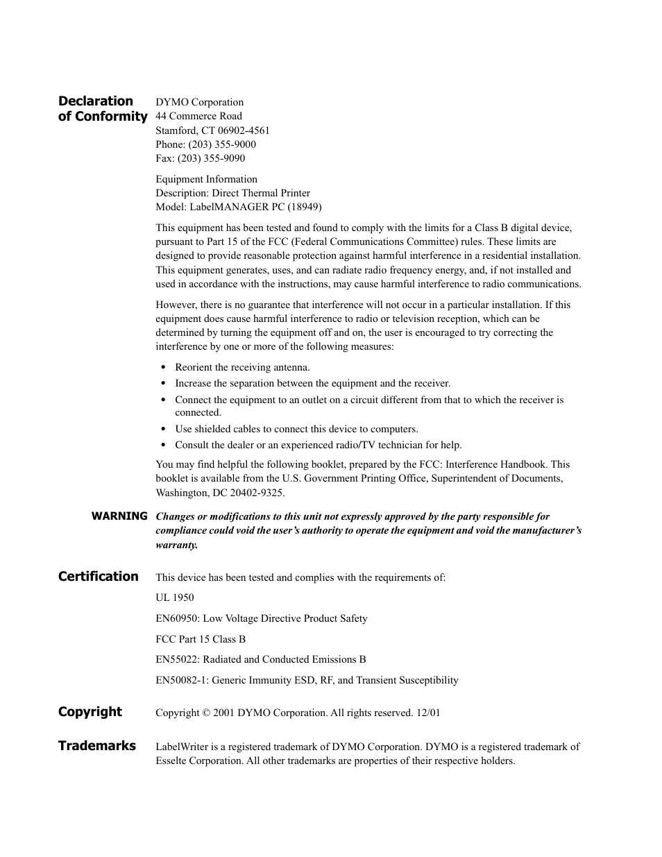 Dymo Label Manager PC User Manual | Page 2 / 28