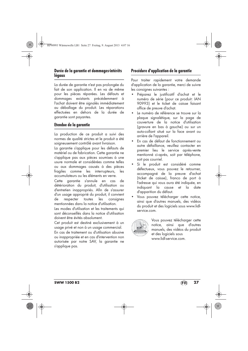 Silvercrest SWW 1500 B2 User Manual | Page 29 / 70