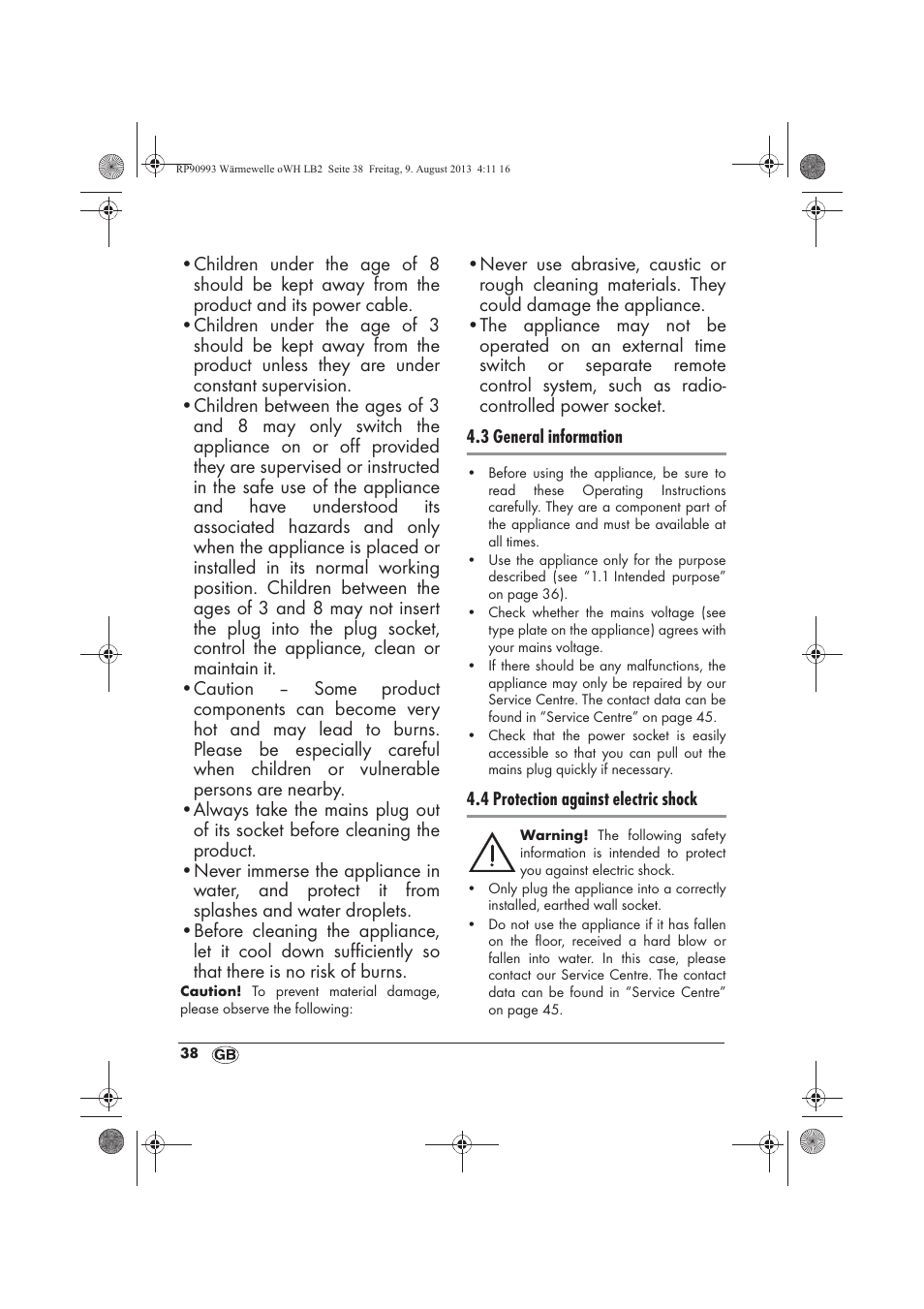 Silvercrest SWW 1500 B2 User Manual | Page 40 / 50