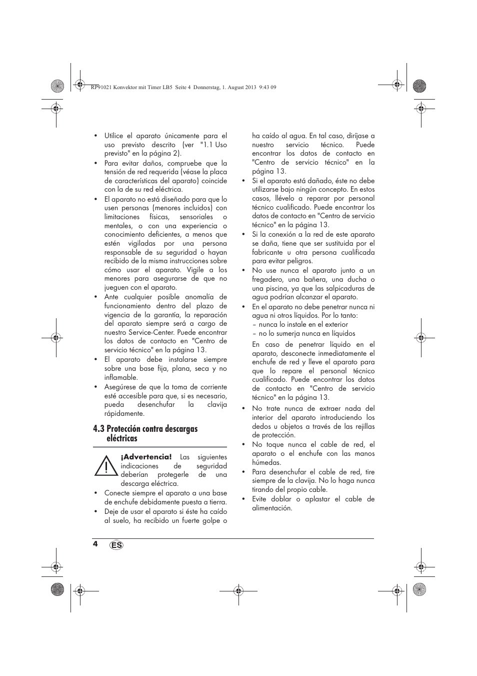 3 protección contra descargas eléctricas | Silvercrest SKT 2000 B1 User Manual | Page 6 / 62