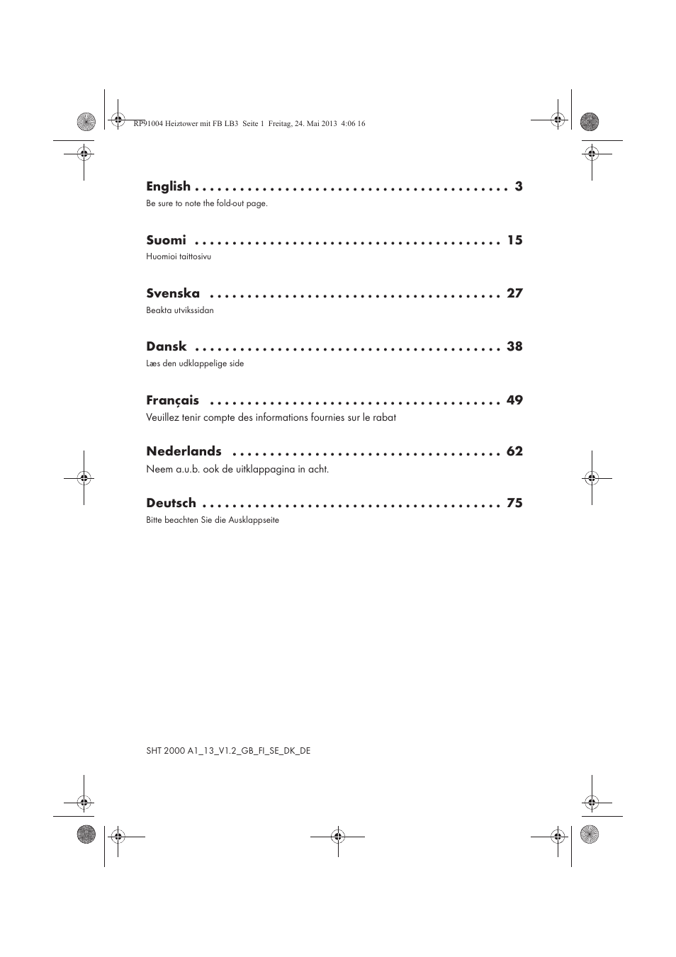 Silvercrest SHT 2000 A1 User Manual | Page 2 / 90