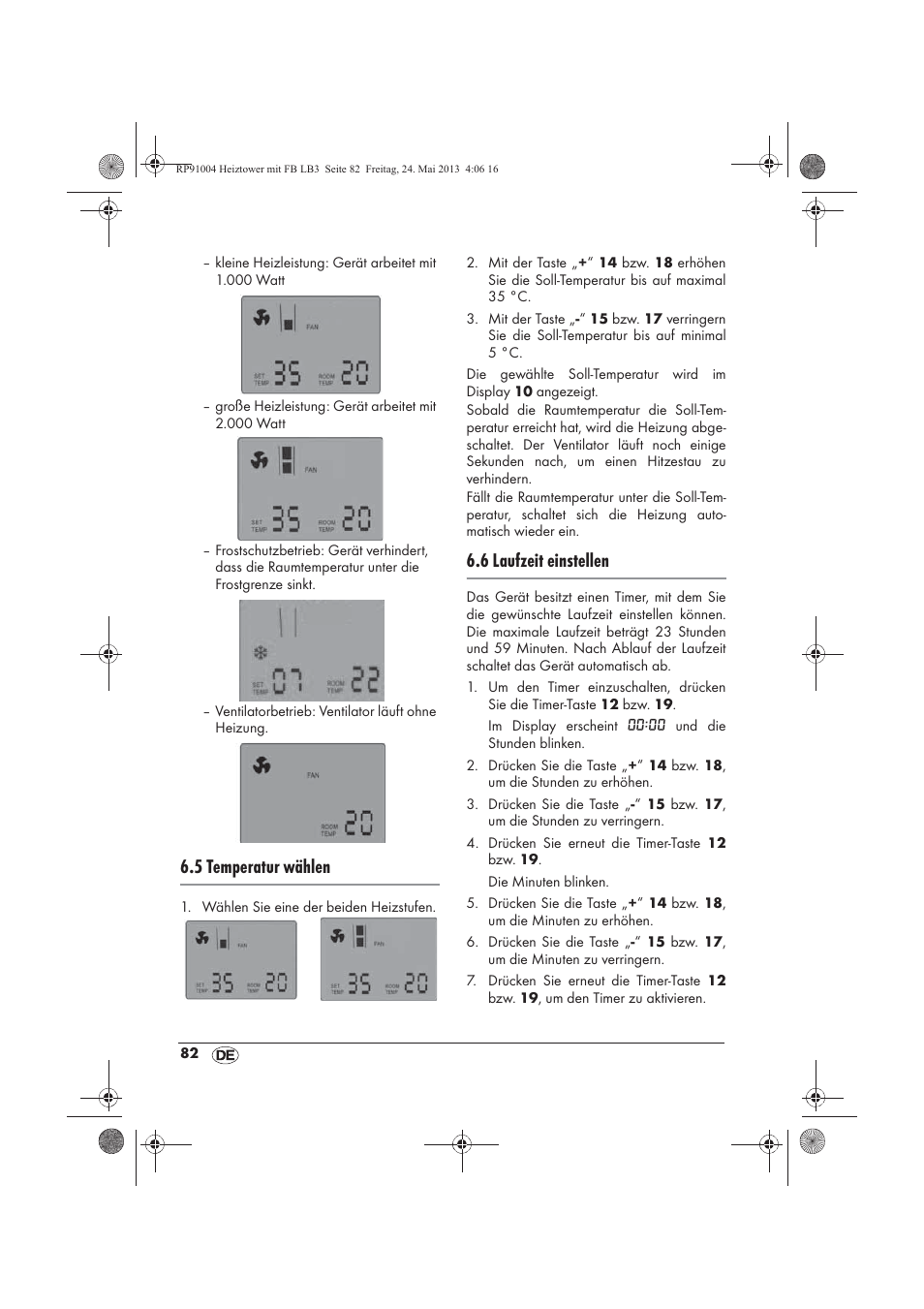 5 temperatur wählen, 6 laufzeit einstellen | Silvercrest SHT 2000 A1 User Manual | Page 84 / 90