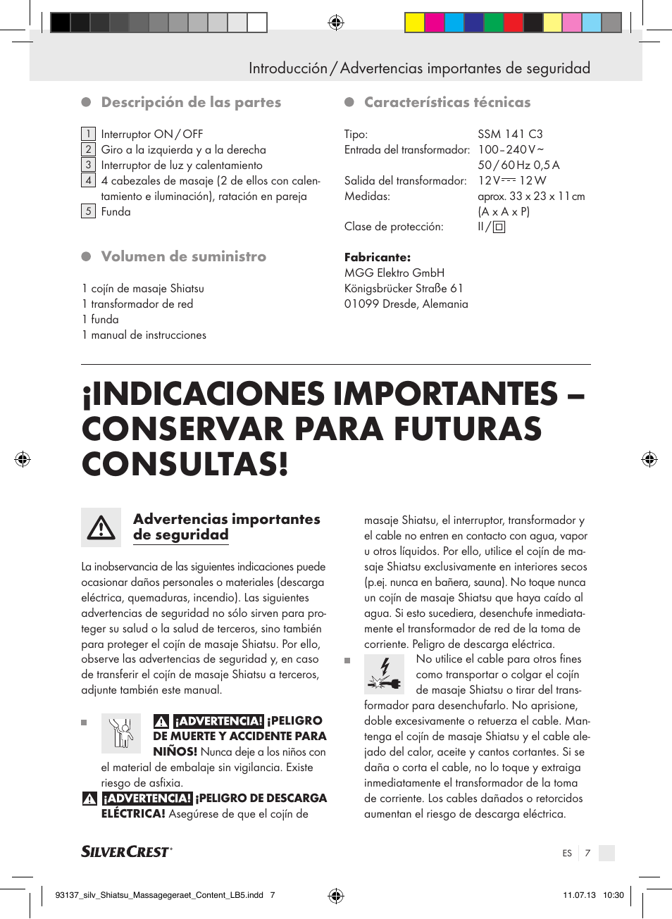 Silvercrest SSM 141 C3 User Manual | Page 7 / 45