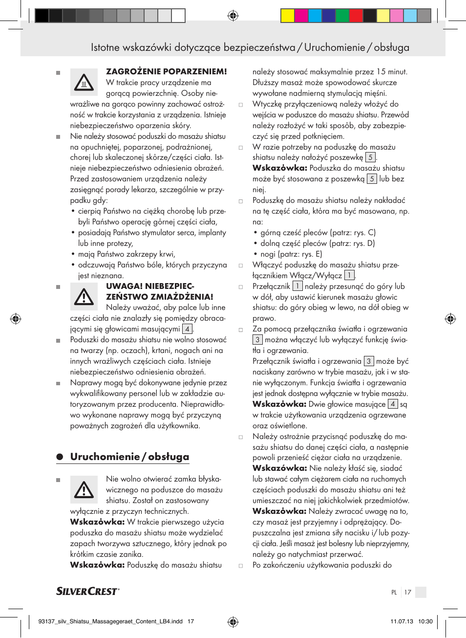 Uruchomienie / obsługa | Silvercrest SSM 141 C3 User Manual | Page 17 / 61