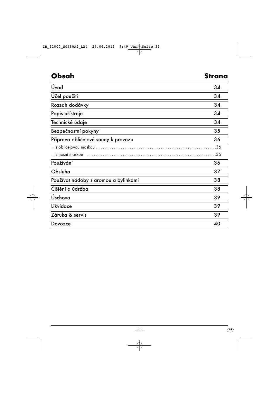 Silvercrest SGS 80 A2 User Manual | Page 36 / 60