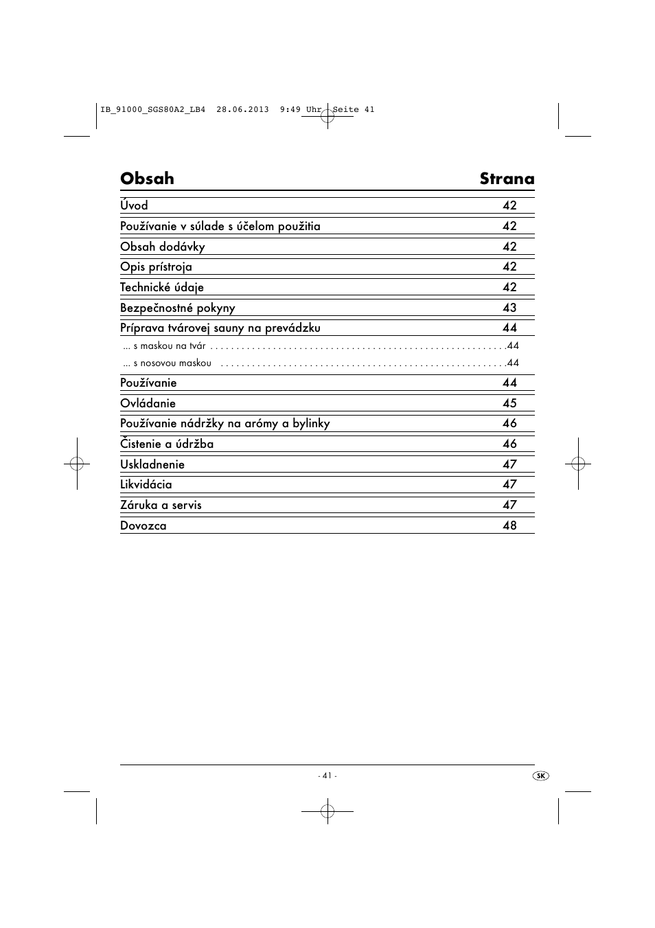 Silvercrest SGS 80 A2 User Manual | Page 44 / 60