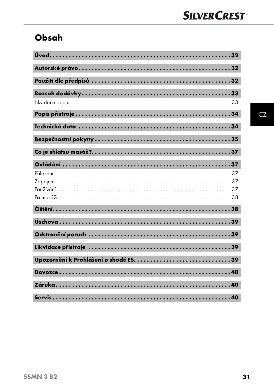 Silvercrest SSMN 3 B2 User Manual | Page 34 / 65