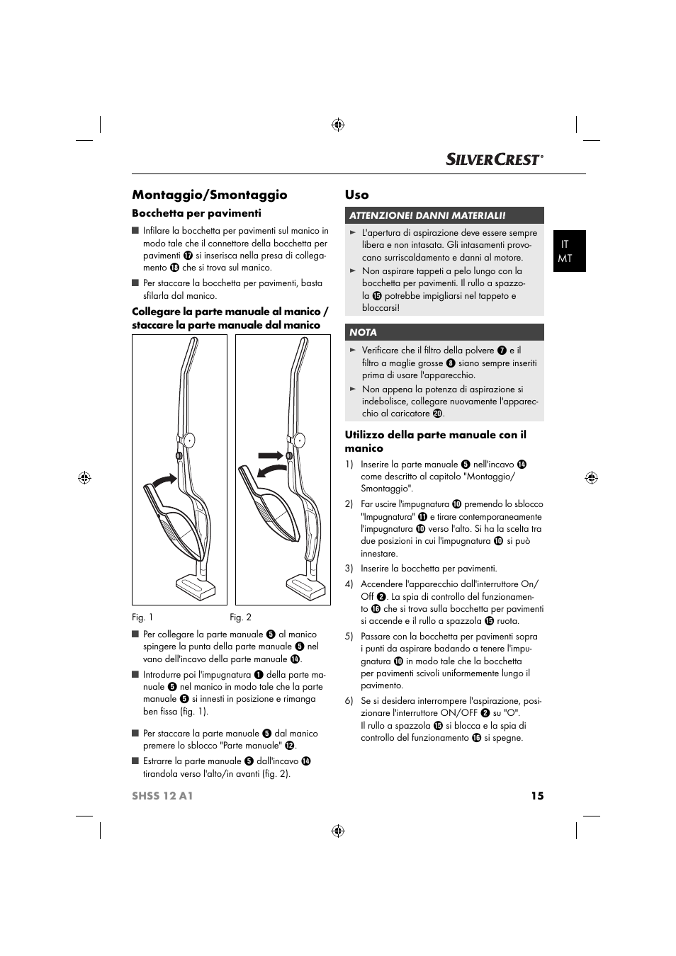 Montaggio/smontaggio | Silvercrest SHSS 12 A1 User Manual | Page 18 / 53