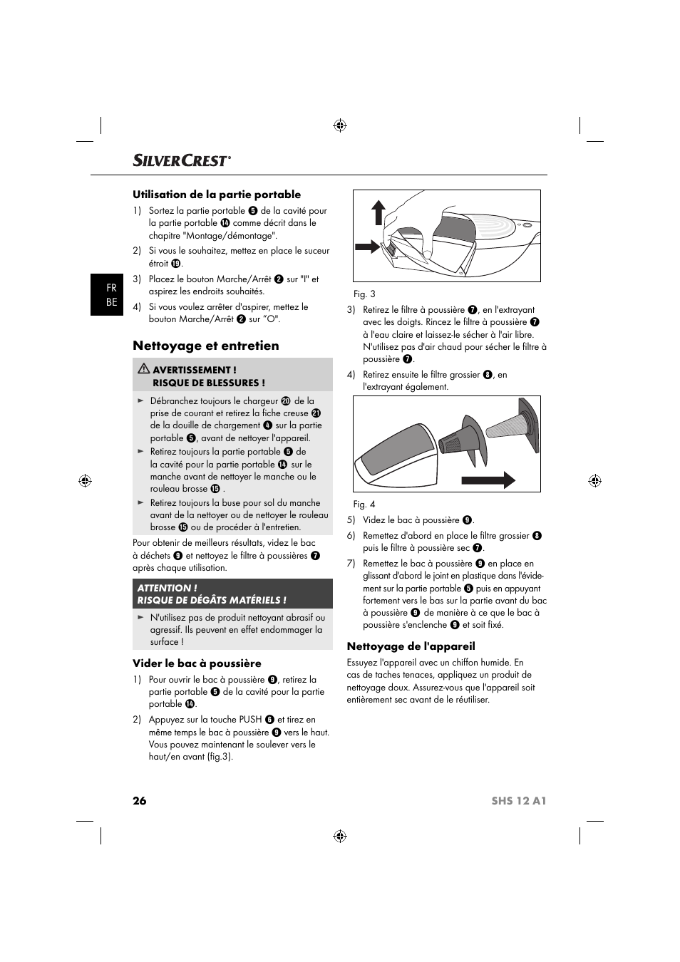 Nettoyage et entretien | Silvercrest SHSS 12 A1 User Manual | Page 29 / 53