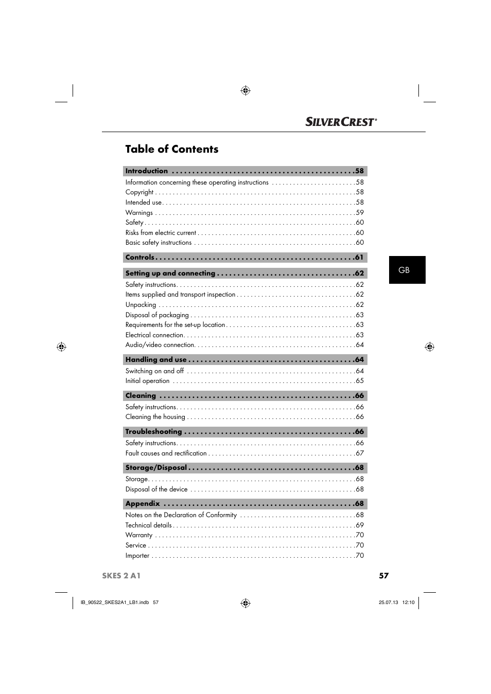 Silvercrest SKES 2 A1 User Manual | Page 60 / 74