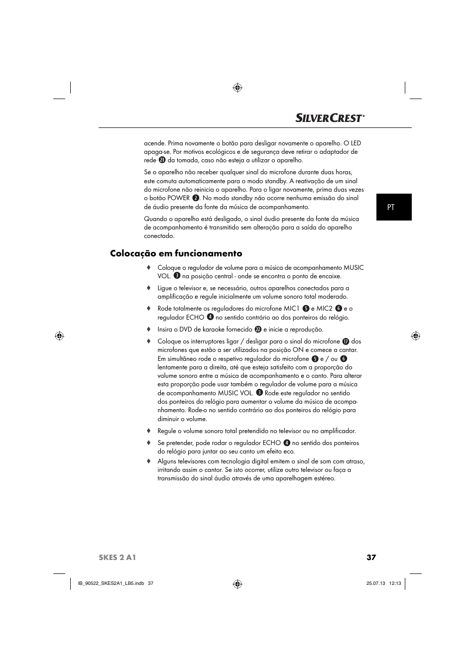 Colocação em funcionamento | Silvercrest SKES 2 A1 User Manual | Page 40 / 74