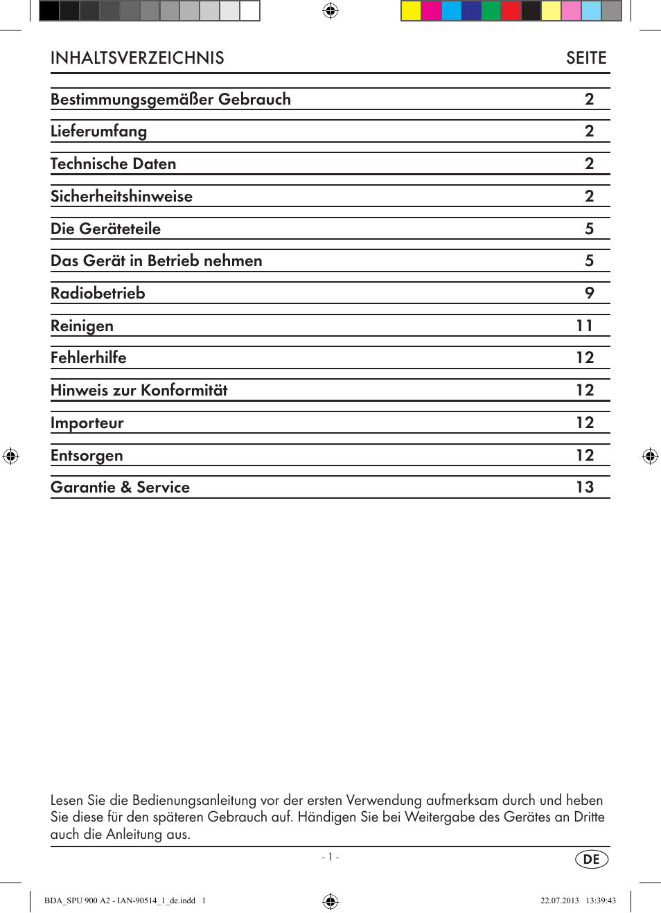 Silvercrest SPU 900 A2 User Manual | Page 4 / 72