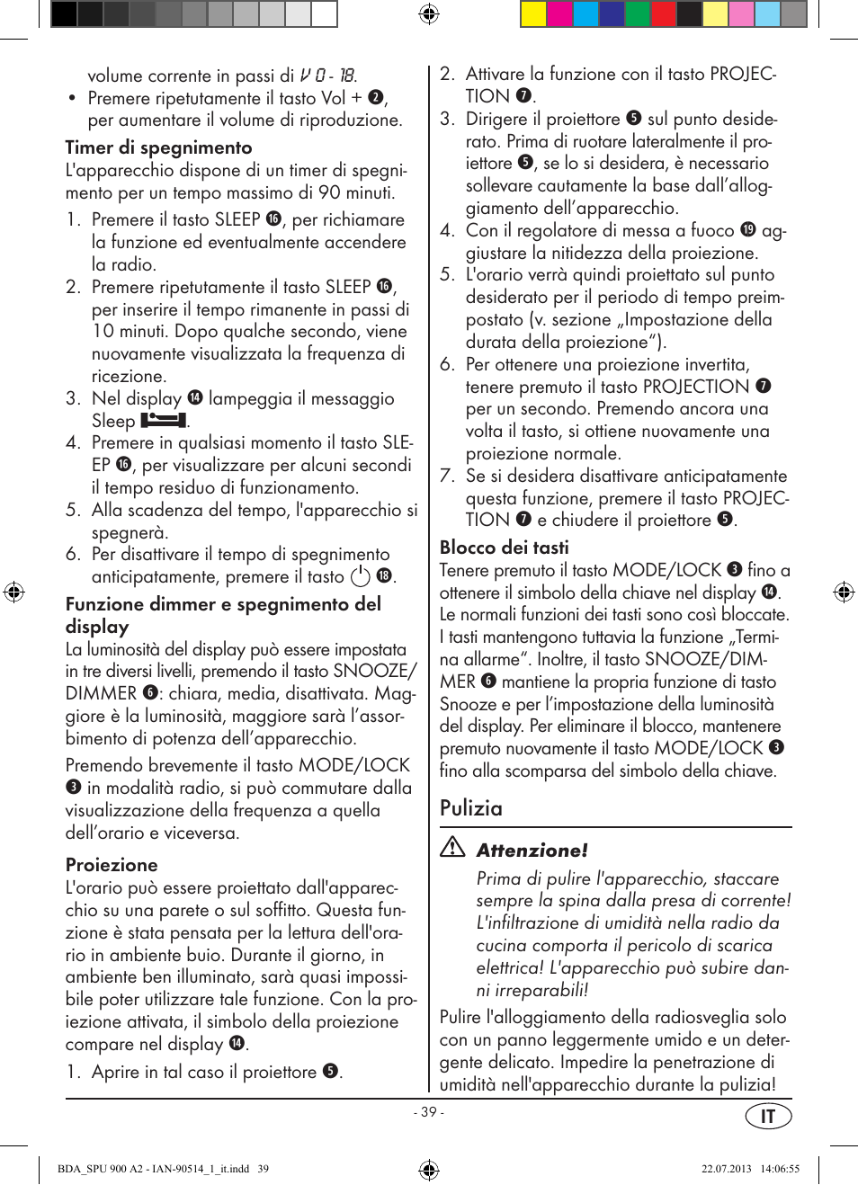 Pulizia | Silvercrest SPU 900 A2 User Manual | Page 42 / 72