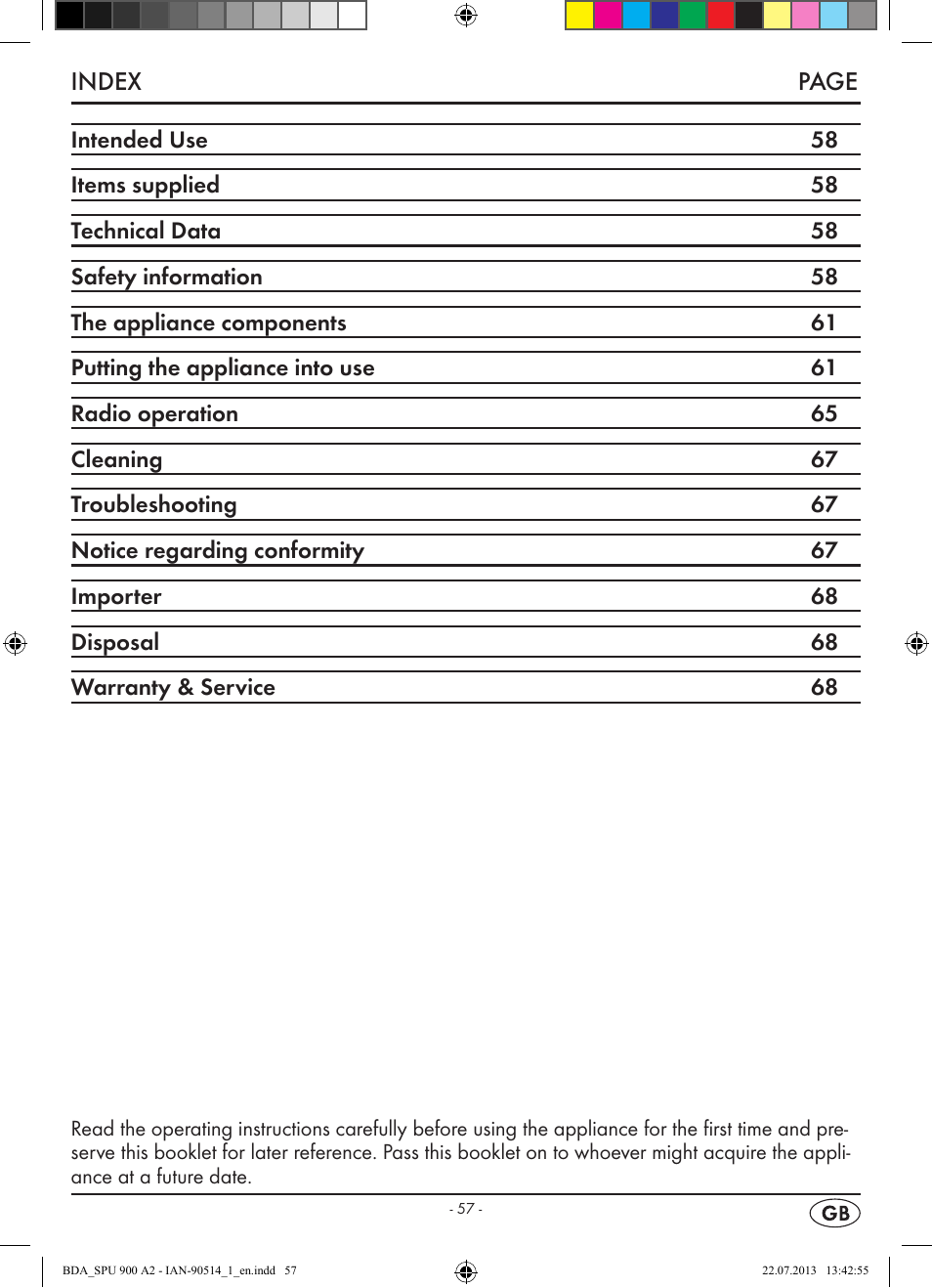 Silvercrest SPU 900 A2 User Manual | Page 60 / 72