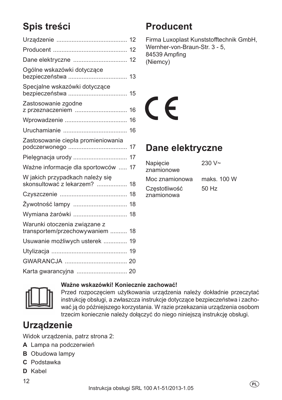 Silvercrest SRL 100 A1 User Manual | Page 12 / 72