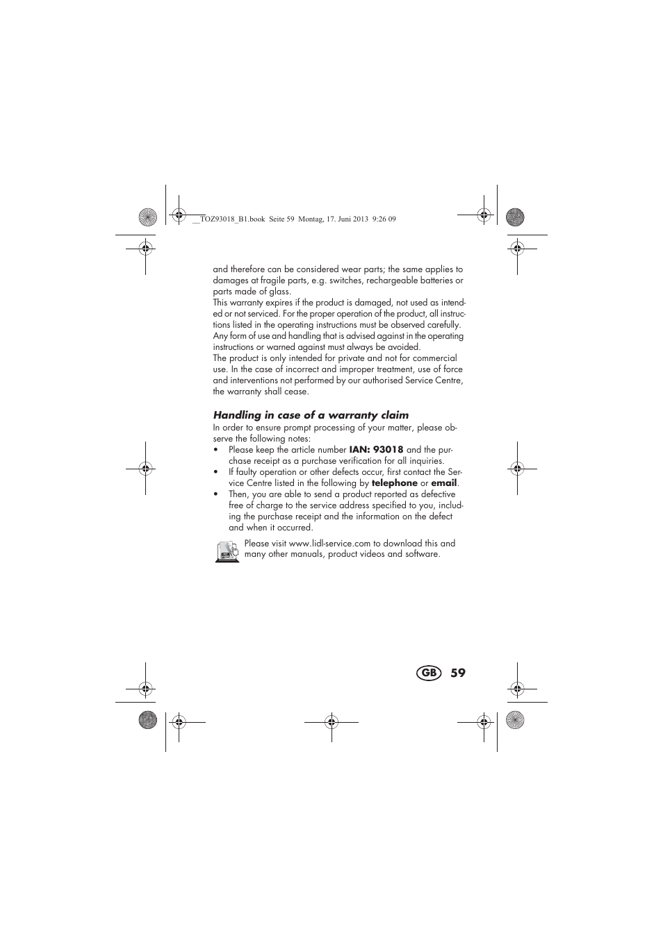 Silvercrest SKH 60 B1 User Manual | Page 61 / 66