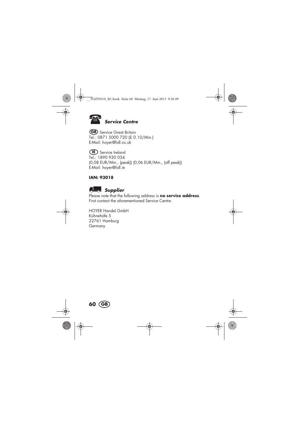 Silvercrest SKH 60 B1 User Manual | Page 62 / 66