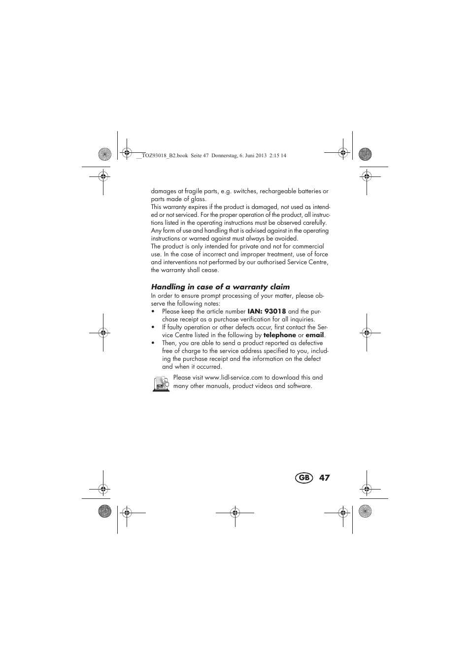 Silvercrest SKH 60 B1 User Manual | Page 49 / 54