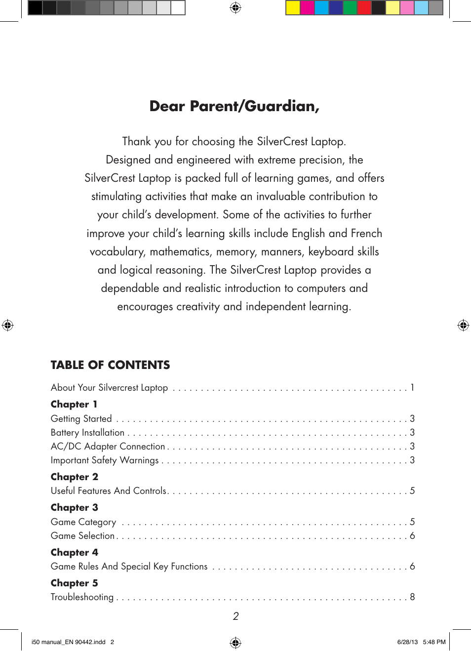 Dear parent/guardian | Silvercrest M574 User Manual | Page 4 / 15