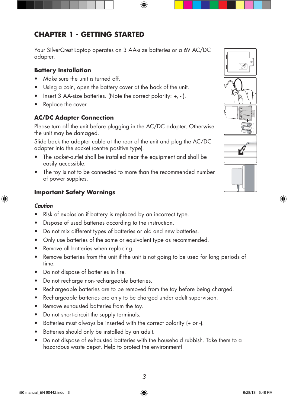 Chapter 1 - getting started | Silvercrest M574 User Manual | Page 5 / 15
