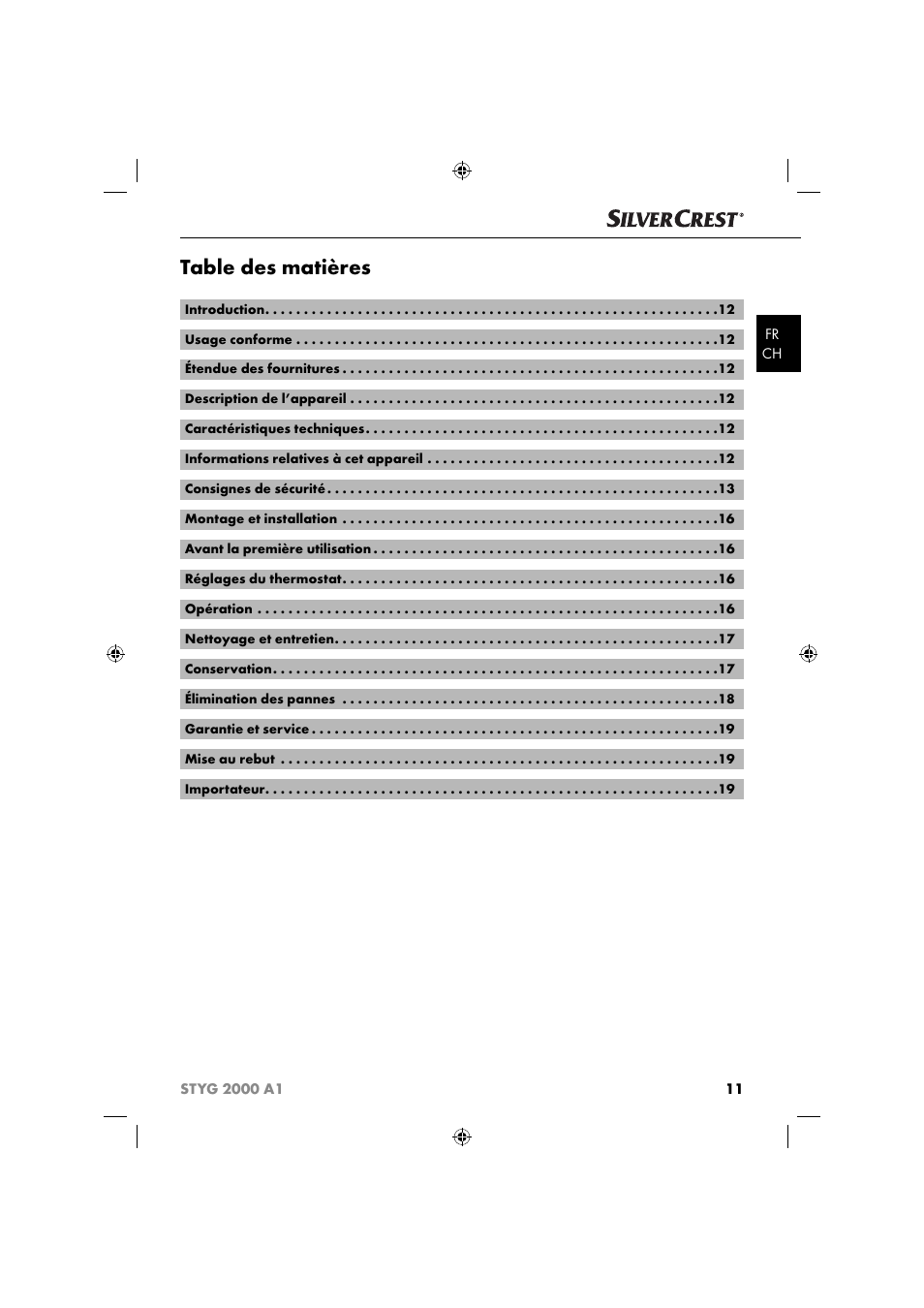 Silvercrest STYG 2000 A1 User Manual | Page 14 / 43