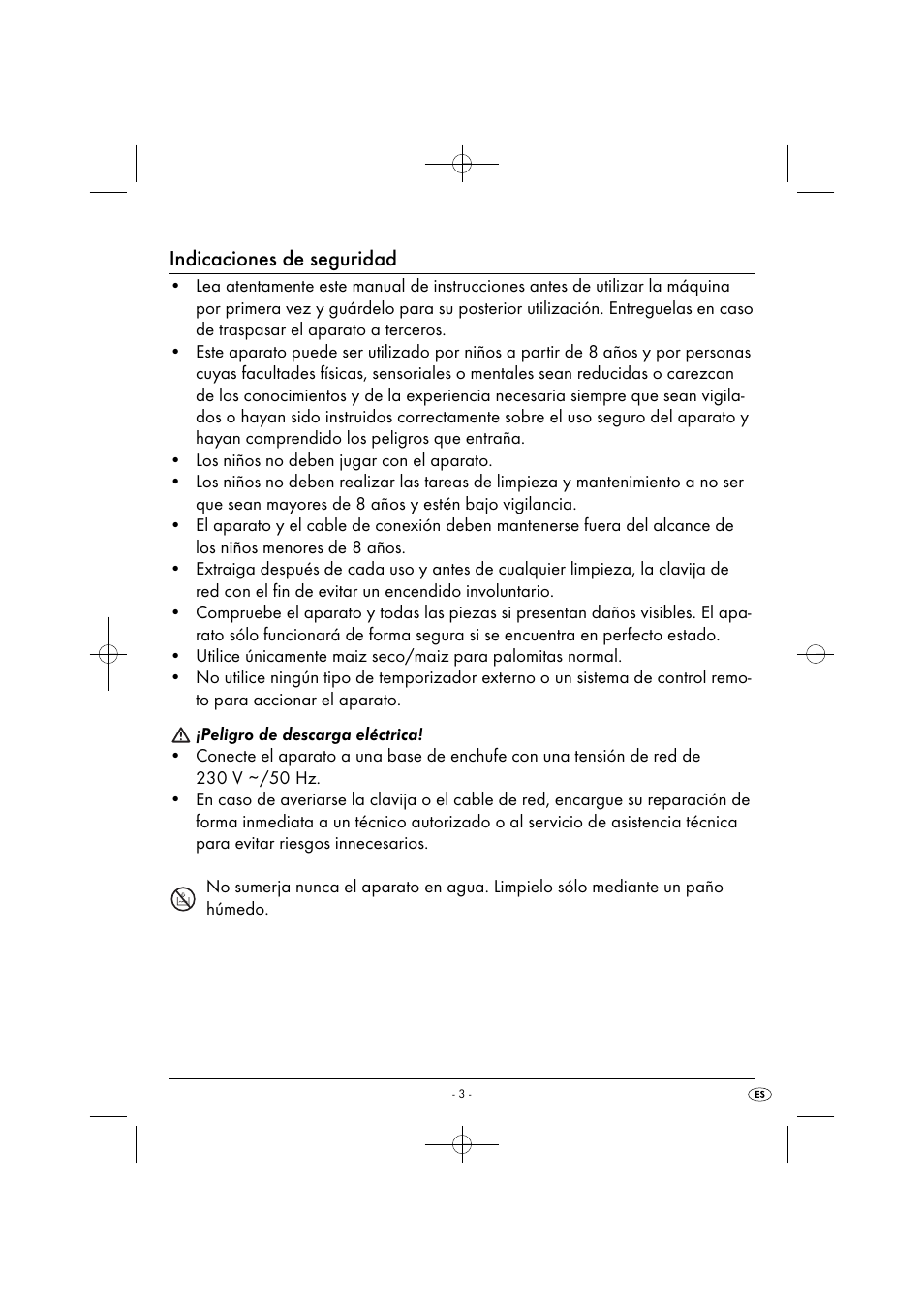 Indicaciones de seguridad | Silvercrest SPCM 1200 B1 User Manual | Page 6 / 34