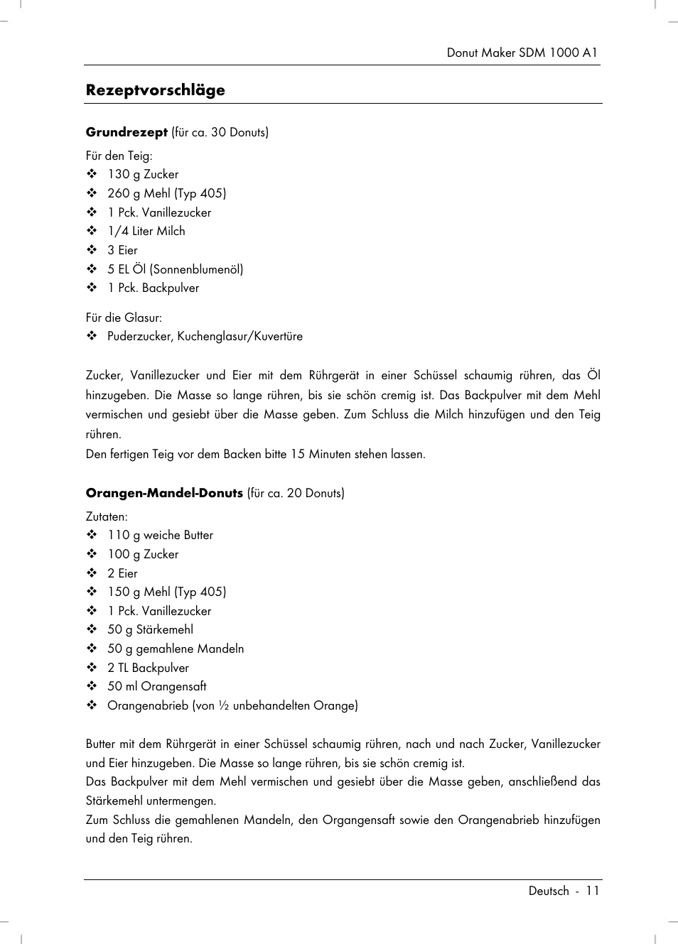 Rezeptvorschläge | Silvercrest SDM 1000 A1 User Manual | Page 13 / 70