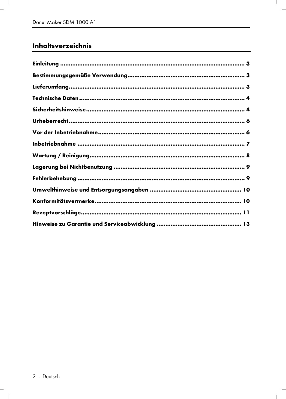 Silvercrest SDM 1000 A1 User Manual | Page 4 / 70