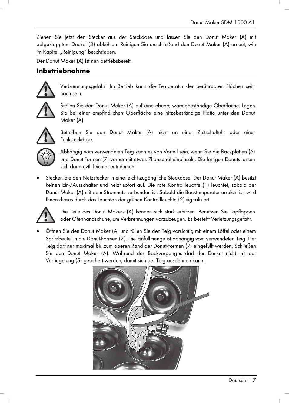 Inbetriebnahme | Silvercrest SDM 1000 A1 User Manual | Page 9 / 70