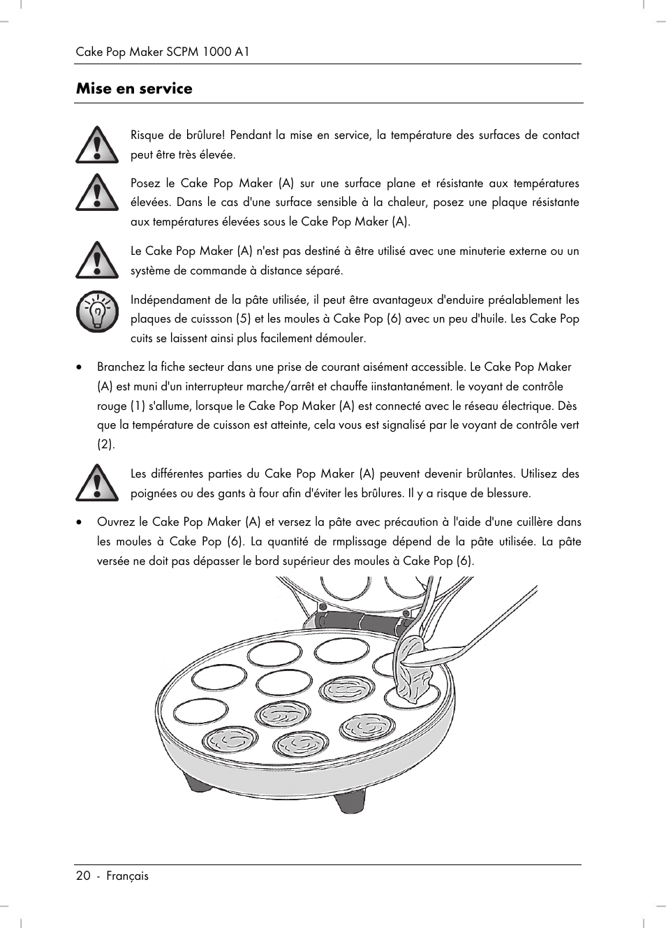 Mise en service | Silvercrest SCPM 1000 A1 User Manual | Page 22 / 70