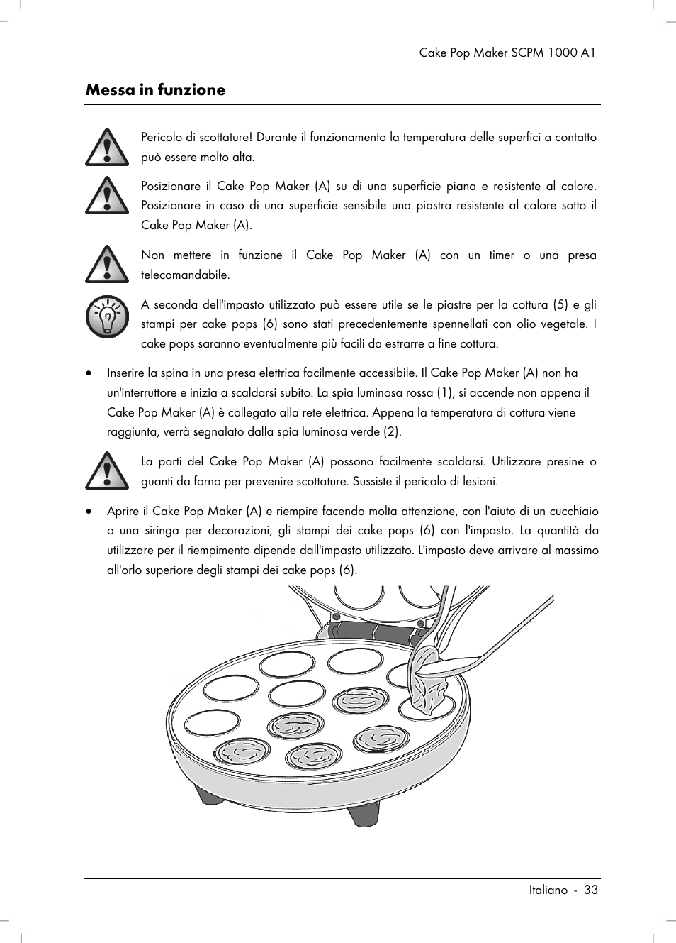 Messa in funzione | Silvercrest SCPM 1000 A1 User Manual | Page 35 / 70