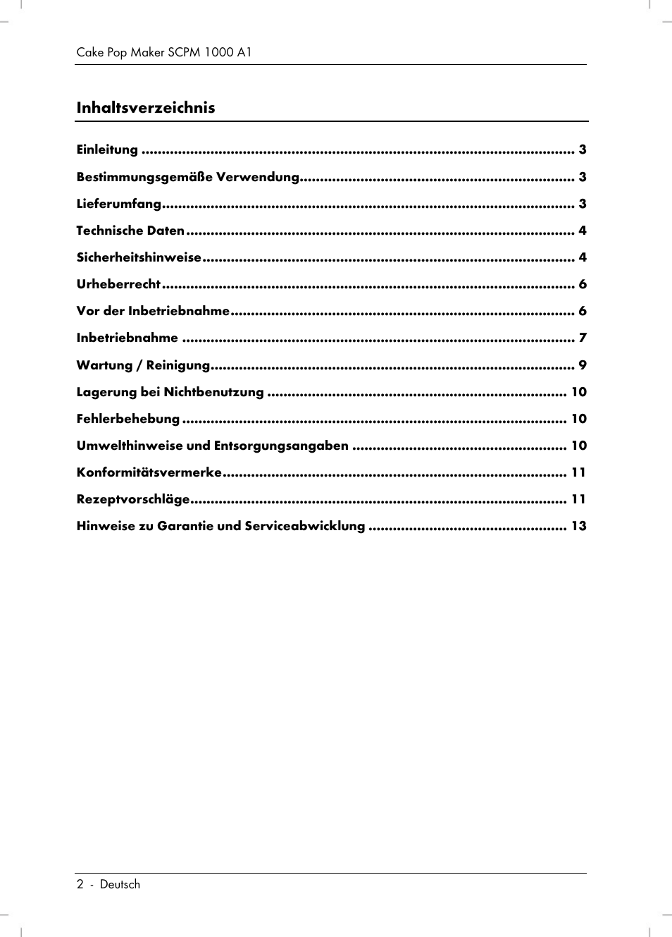 Silvercrest SCPM 1000 A1 User Manual | Page 4 / 70