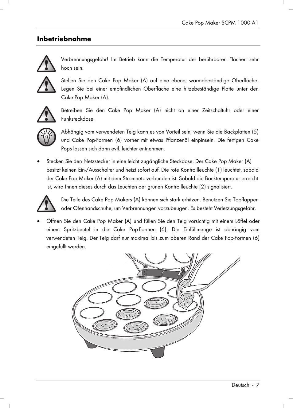 Inbetriebnahme | Silvercrest SCPM 1000 A1 User Manual | Page 9 / 70