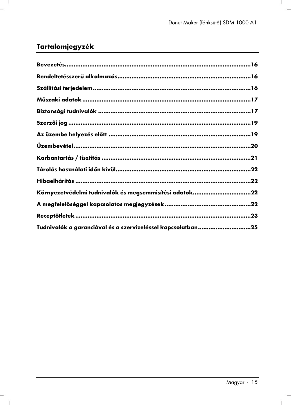 Silvercrest SDM 1000 A1 User Manual | Page 17 / 68