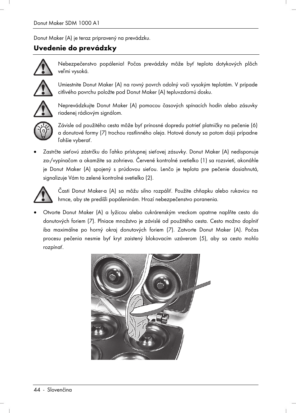 Uvedenie do prevádzky | Silvercrest SDM 1000 A1 User Manual | Page 46 / 68