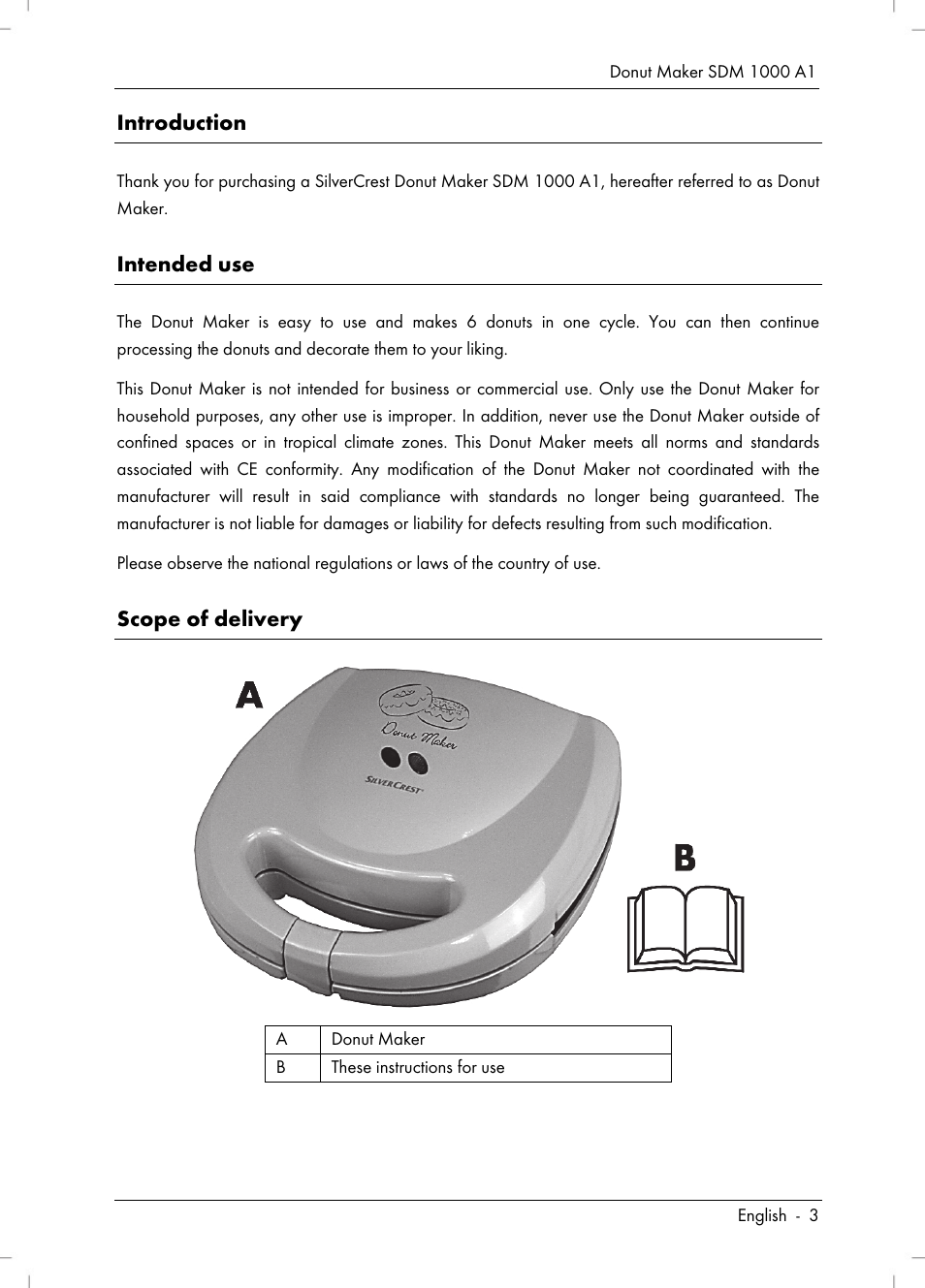 Silvercrest SDM 1000 A1 User Manual | Page 5 / 68