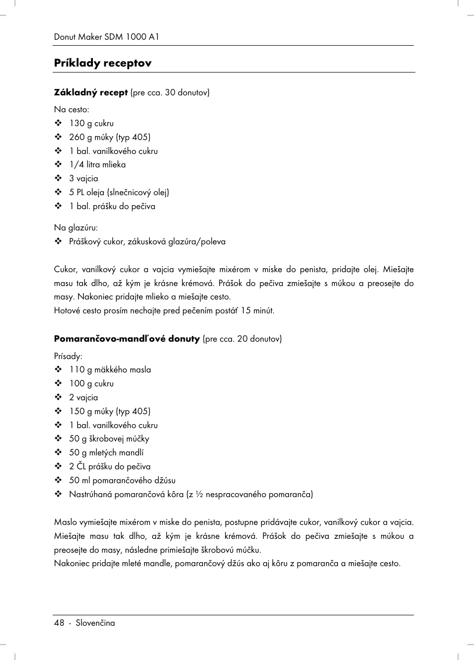 Príklady receptov | Silvercrest SDM 1000 A1 User Manual | Page 50 / 68