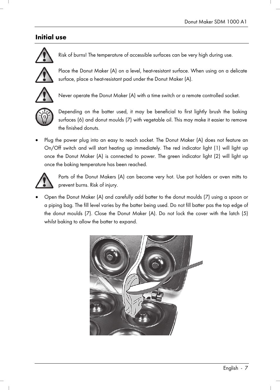 Initial use | Silvercrest SDM 1000 A1 User Manual | Page 9 / 68