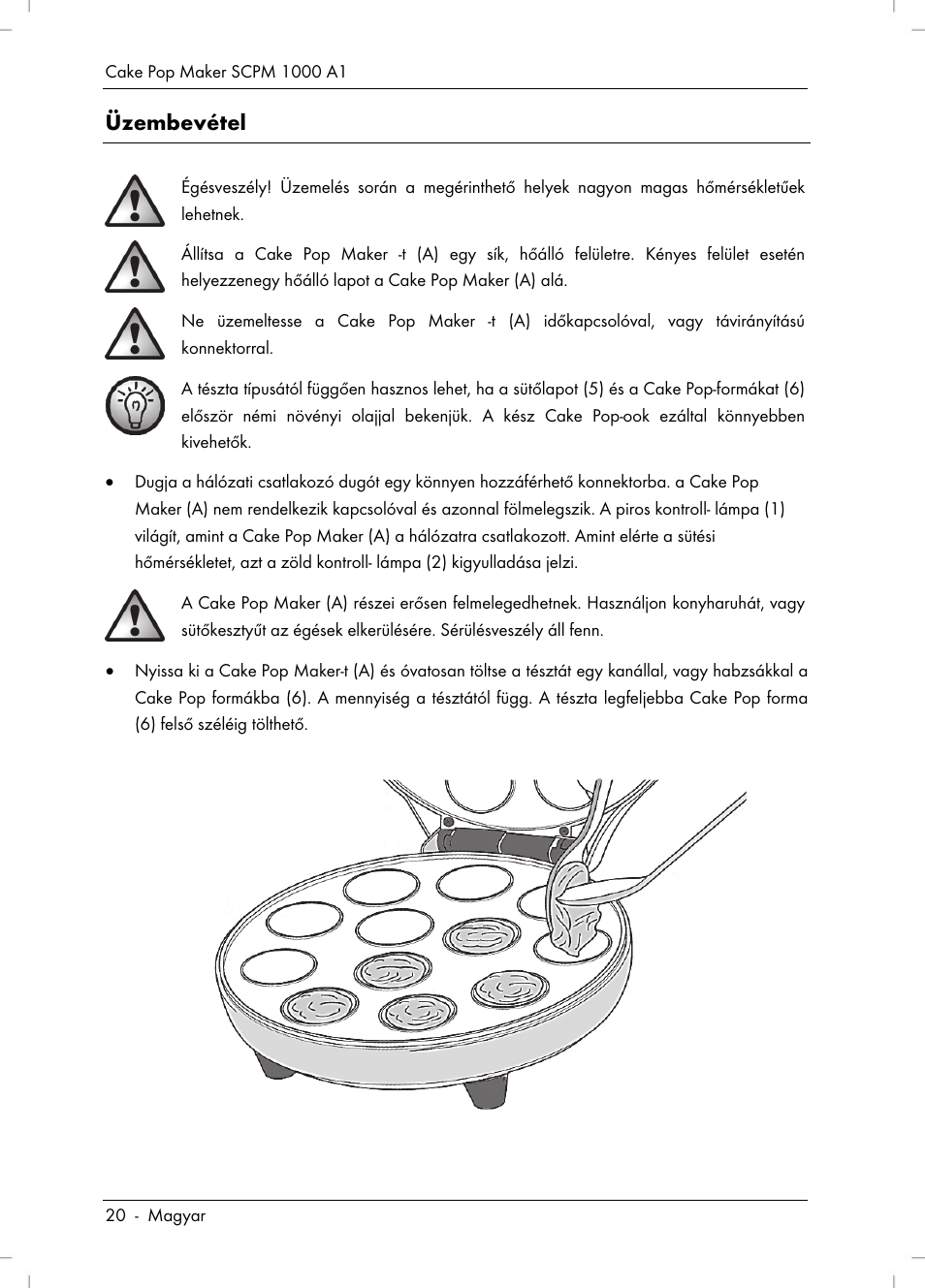 Üzembevétel | Silvercrest SCPM 1000 A1 User Manual | Page 22 / 70