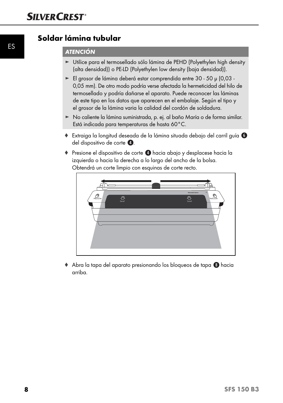 Soldar lámina tubular | Silvercrest SFS 150 B3 User Manual | Page 11 / 74